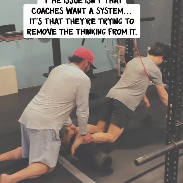 Most coaches want a system. I get it.

When you have a group, you need structure.

But …