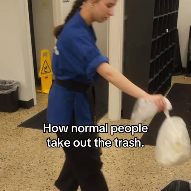 How normal people take out the trash…
and then there’s CMA 😂🥋

When you train at Cham…