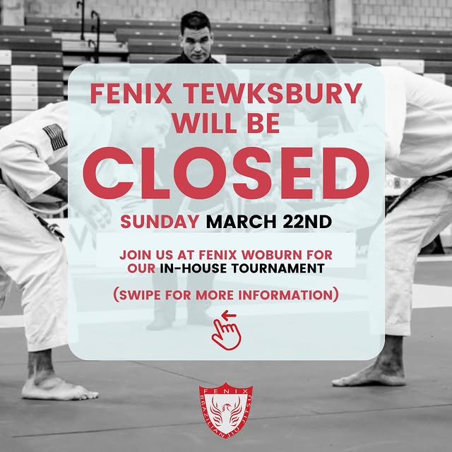 Fenix Tewksbury will be closed this Sunday, March 22nd due to our in-house tournament a…