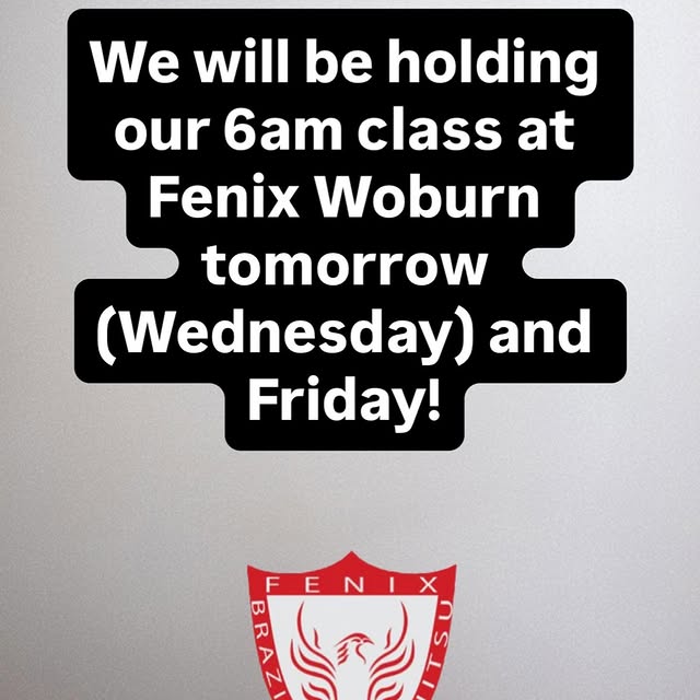 Dear early risers: Our 6am classes will be moved to Woburn this week!