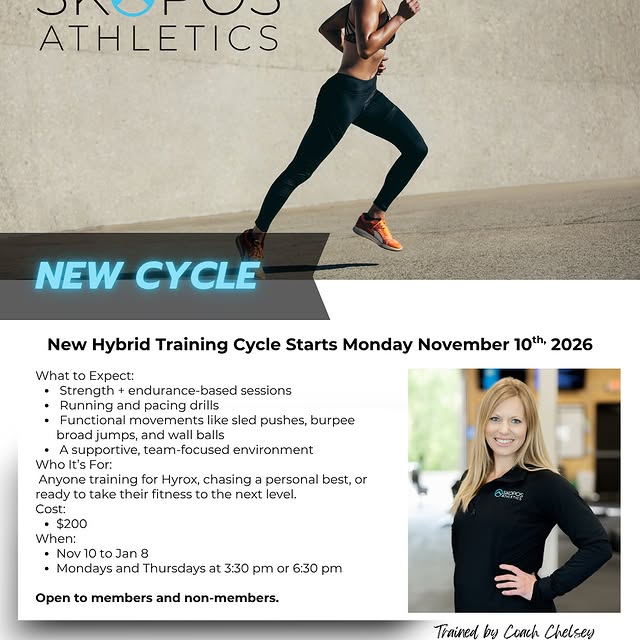 New Hybrid Training Cycle starts next week at Skopos Athletics in Dundas, MN.

This Hyr…