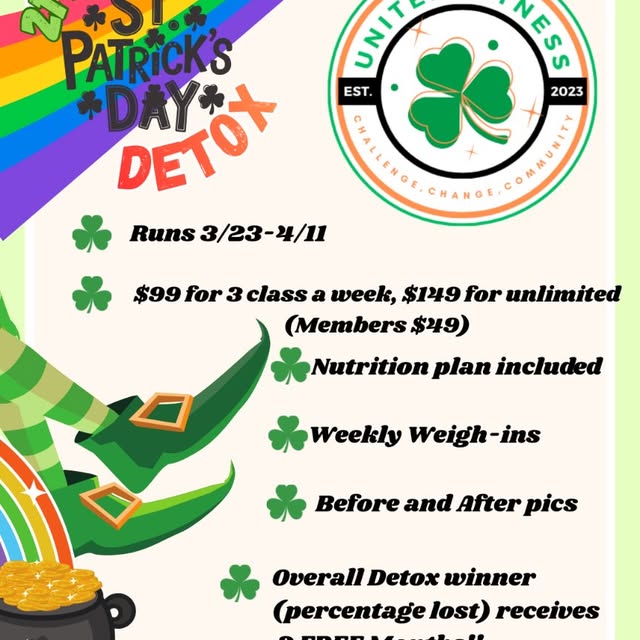 Starts tomorrow ☘️ come workout with the best people, who push you to be the best you. …