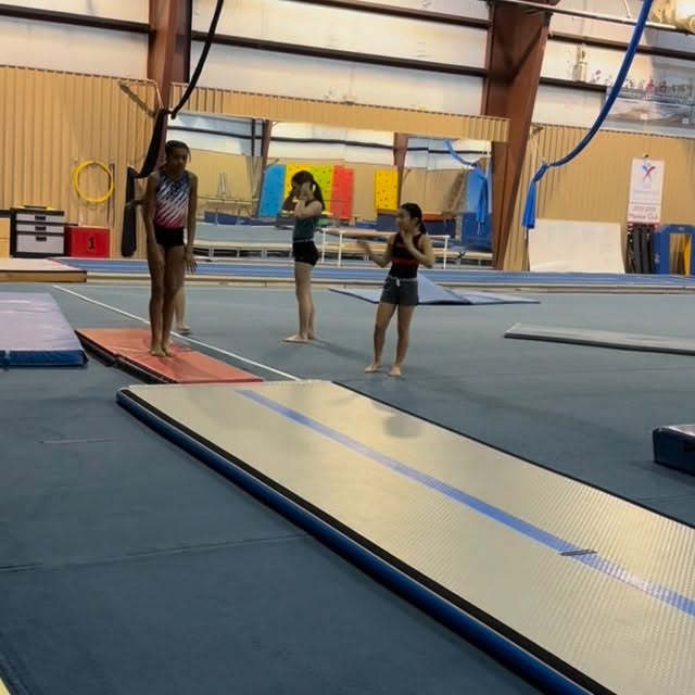 Magma Alayah training her triple full on the TumblTrak air floor at the Galloway Team C…