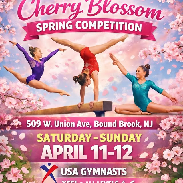Join us spots still open for the MAGMA Gymnastics Cherry Blossom Meet in Bound Brook/Br…