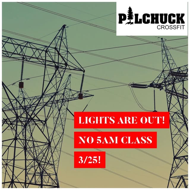 Power is still out!

No 5am class Wednesday 3/25

Check back tomorrow for further updates!