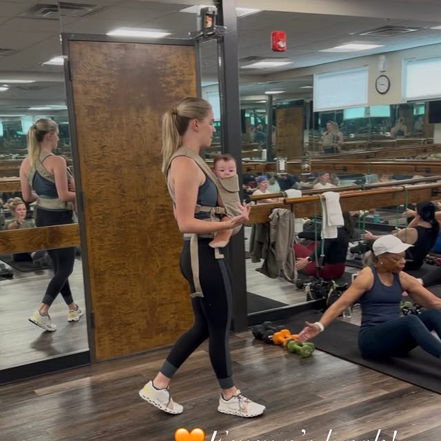 Look who’s slowly making her comeback—teaching her first class while wearing her own pe…