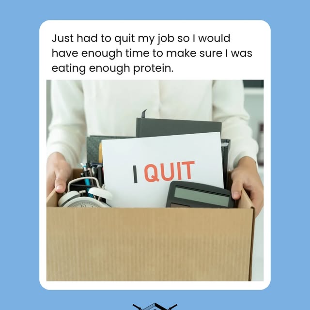 Protein is important… but quitting your job for it? 😅 Let’s keep things realistic.

He…