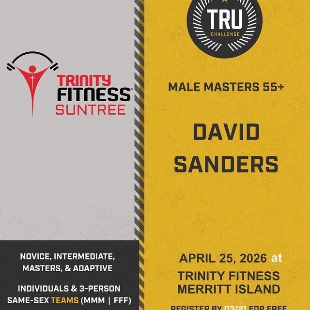 Another @trinityfitness_suntree Athlete CONFIRMED!! Let’s go @sanders5843 @thetruchallenge