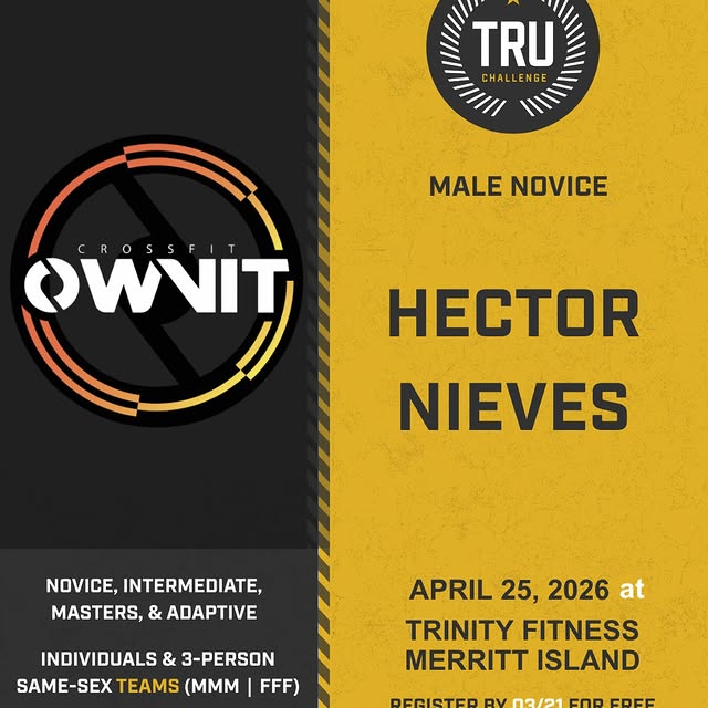Hector Nieves is ready to throw down in Male Novice from @crossfit_ownit see you in the…