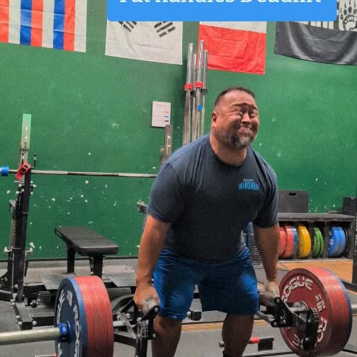 573.2 lbs pulls using the Fat Handles of the @kabukistrengthlab Trap Bar. No Belt and 5…