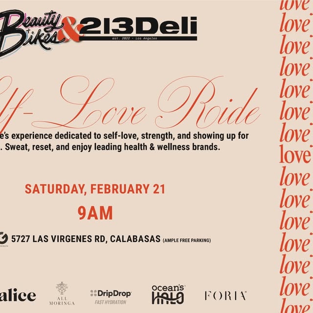 Beauty + Bikes: Self Love is a post-Valentine’s sweat session dedicated to showing up f…