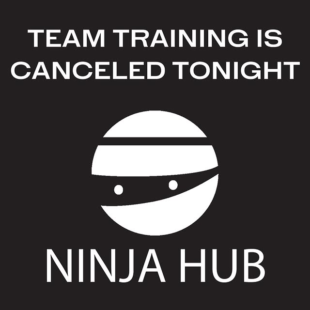 Team training is canceled tonight. 
You can find all the updates on any cancellations h…