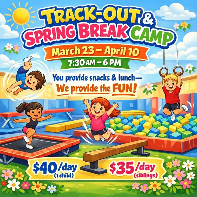 🌸☀️ TRACK-OUT & SPRING BREAK CAMP IS HERE! ☀️🌸
Looking for a fun, active, and excitin…