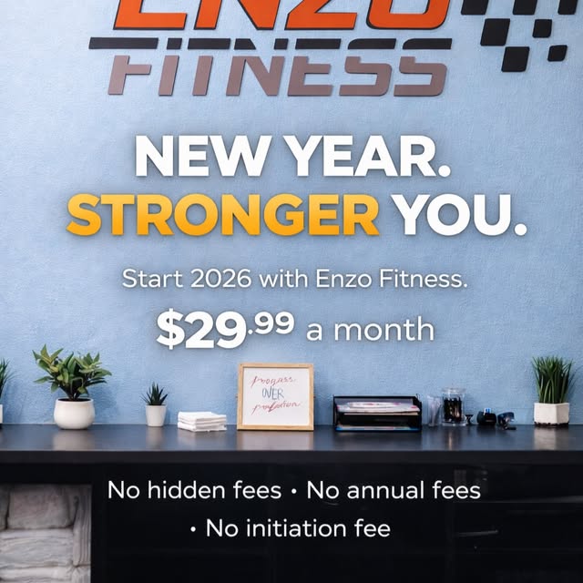 Happy New Year from Enzo Fitness 🎉
Welcoming another year of movement and strength.