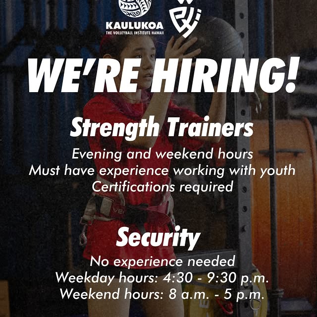 Hiring Alert! 🚨

Ka Ulukoa’s training partner, @prospects_hi, is looking for strength …