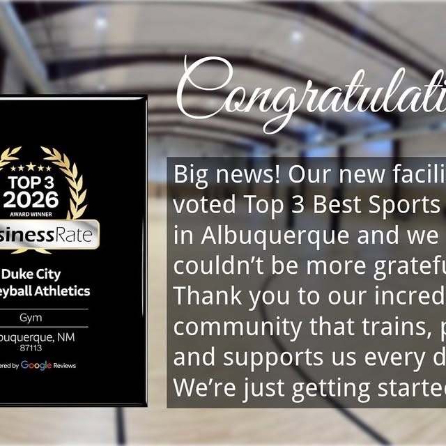 Exciting news this morning! Our facility was voted Top 3 Best Gym Spaces in Abq! Thank …