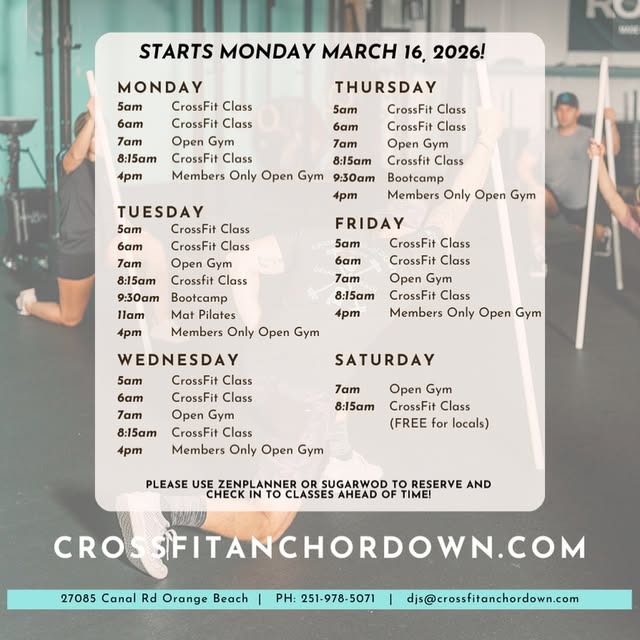Big schedule update starting March 16 🚨

We’re adding a 5AM class Monday–Friday so you…