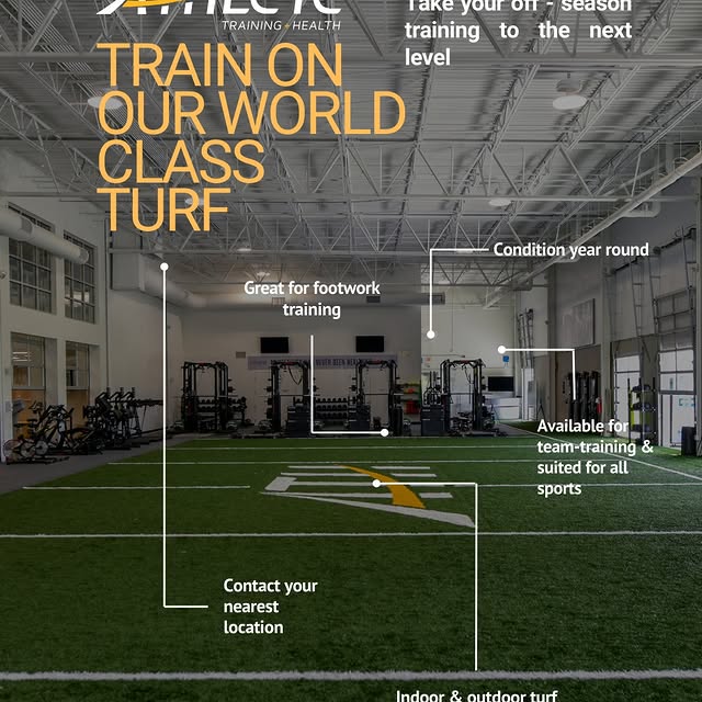 Your team deserves a space that matches their drive.

ATH's full turf fields are availa…