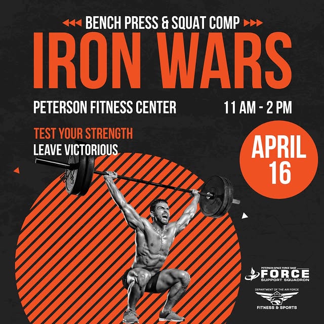 Iron Wars: Bench Press & Squat Competition is coming to the Peterson Fitness Center Fun…