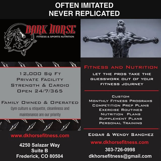 Dark Horse Fitness & Sports Nutrition 
www.dkhorsefitness.com

OFTEN IMITATED, 
NEVER R…