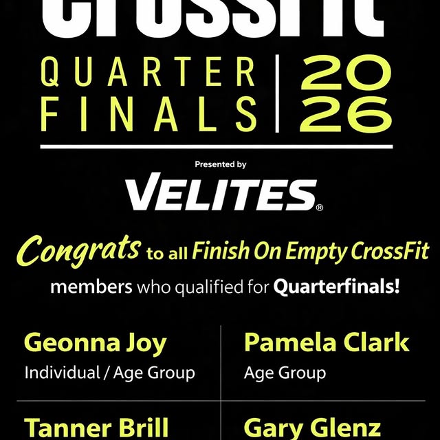 Congratulations to our Finish On Empty athletes who placed in the top 25% of their Cros…