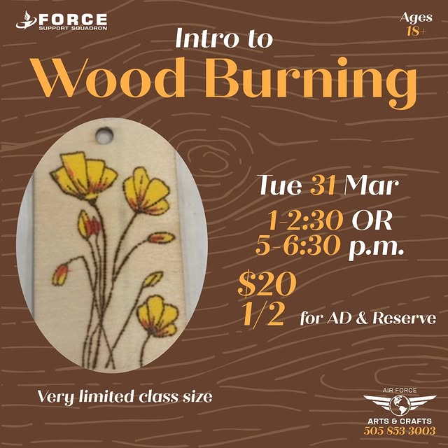 🔥 Try your hand at creating bold, handcrafted designs in Intro to #WoodBurning, #TeamK…