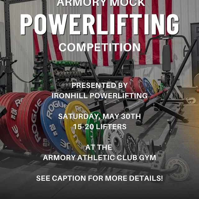 Armory Mock Powerlifting Meet is here.

This is your chance to step on the platform, te…